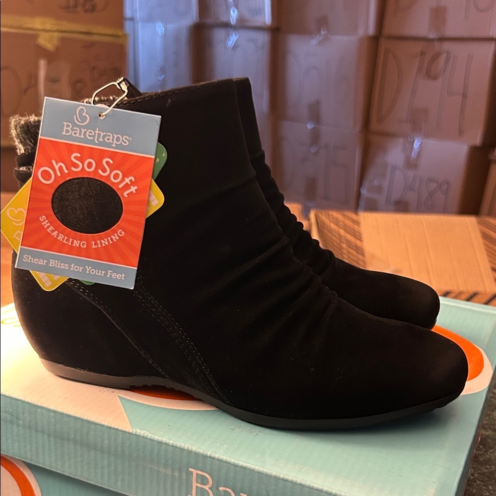 BareTraps Black Ankle Booties